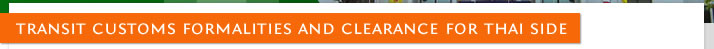 Transit Customs Formalities and Clearance